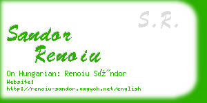 sandor renoiu business card